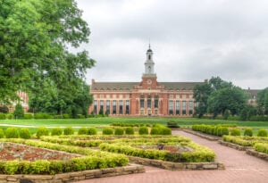 STILLWATER OK/USA - MAY 20 2016: Edmon Low Library on the campus of Oklahoma State University.