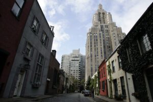 NEW YORK CITY - OCTOBER 31: Washington Mews on the campus of New York University (NYU) in New York City on Friday, October 31, 2008.