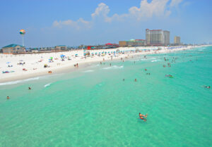 Wide View of Pensacola Florida Beach and Seashore