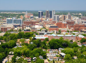 Metropolitan Skyline of downtown Birmingham, Alabama, USA.