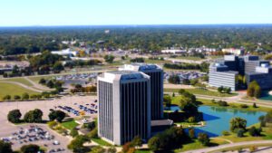 Parklane Towers in Dearborn Michigan next to the regent center